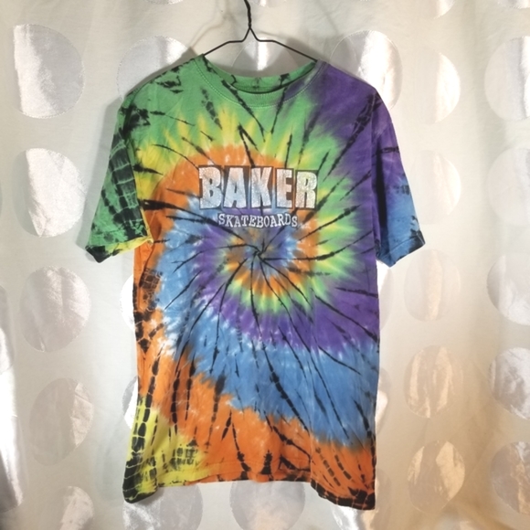 Baker Skateboards Other - Baker Skateboards Black Tie Dye Logo Graphic Tee G M